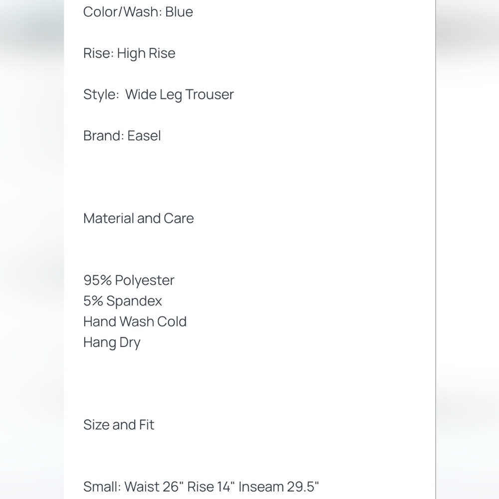 Easel Royal Blue Wide Leg Pants - Picture 8 of 8